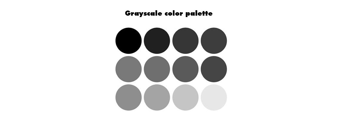 Farvehjul i grå skala