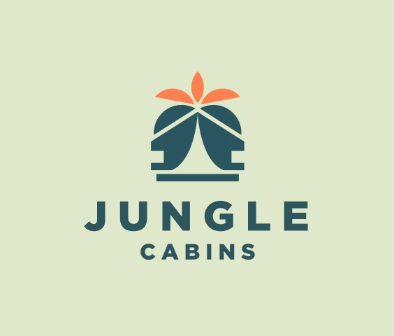 Naturinspireret logo til hytter og overnatning