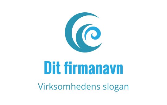 Moderne bølge logo design i nyanser av blått med et spiral-element