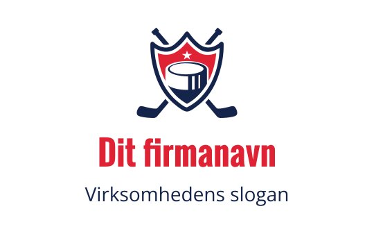 Fet skjoldlogo med en hockeypuck og kryssede staver
