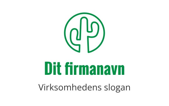 Moderne grønn kaktus logo design innenfor en sirkulær kontur