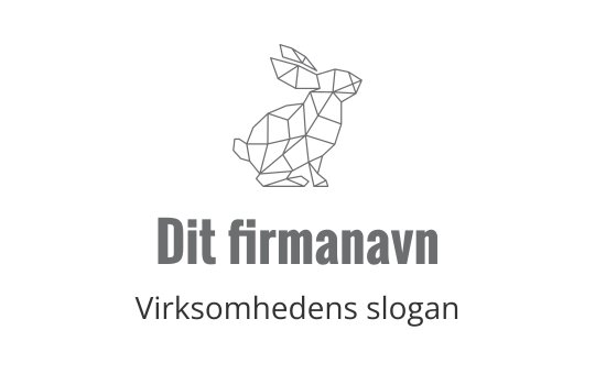 Geometrisk kaninlogo design i minimalistisk stil