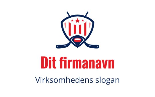 Moderne skjoldlogo med røde striper og stjerner