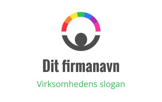 Fargerik sirkulær logo med en sentral figur og moderne typografi