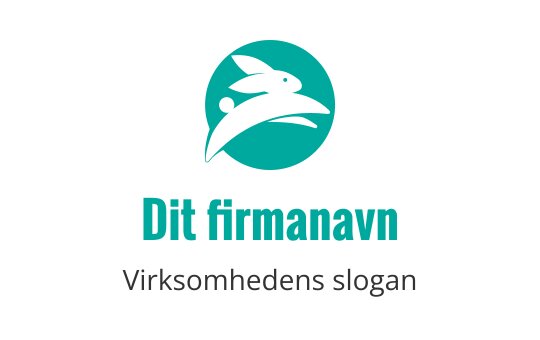 Dynamisk kaninlogo design i teal med sirkulær bakgrunn