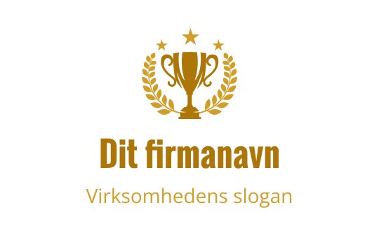 Elegant trofélogo design med laurbærblader og stjerner