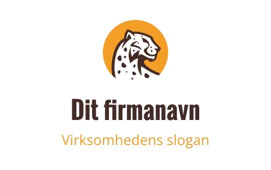 Moderne leopardlogo i oransje og brunt sirkulært design