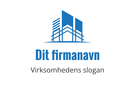 Moderne blå bygning logo design med elegante linjer og struktur