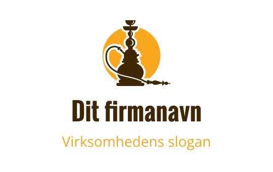 Elegant logo design for vannpipe med en varm oransje bakgrunn