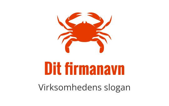 Fet rød krabbe logo design med stiliserte klør og ben