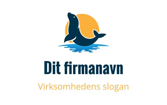 Lekent sel logo design med solnedgang og vannelementer
