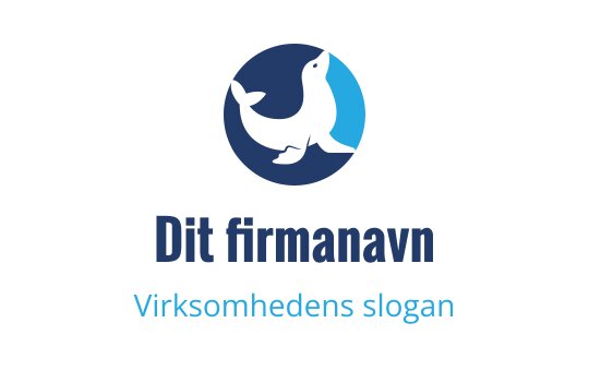 Lekent sel logo design i blå og mørk marinefarger