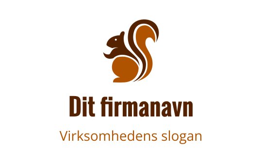 Leken ekorn logo design i varme brune toner
