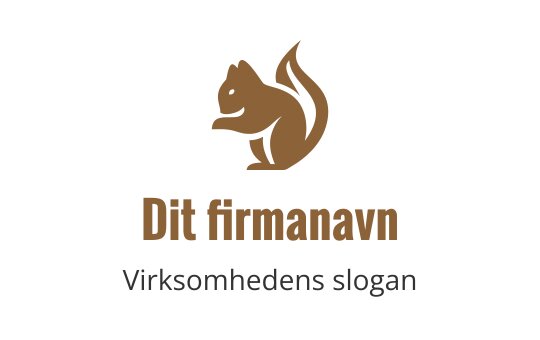Lekent ekorn logo design i varme brune toner