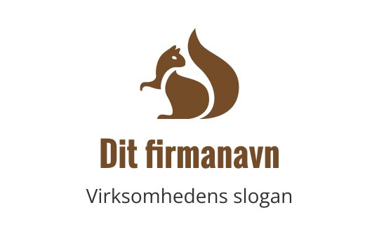 Stilisert ekorn logo design i varme brune toner
