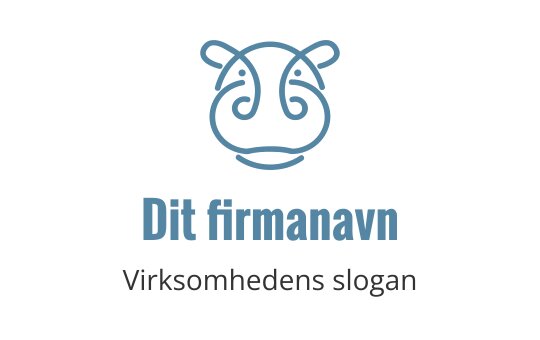 Lekent linjekunst logo design med et stilisert dyrehode