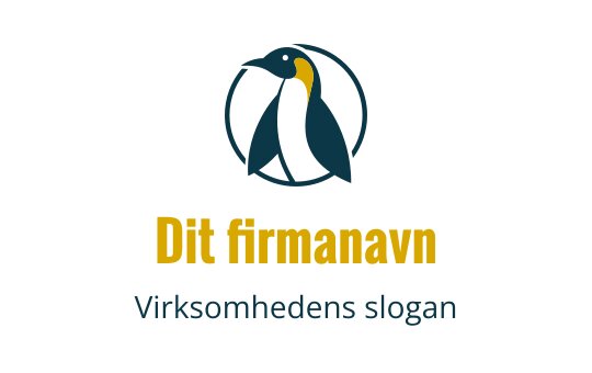 Moderne pingvinlogo med sirkulær kontur og livlige farger