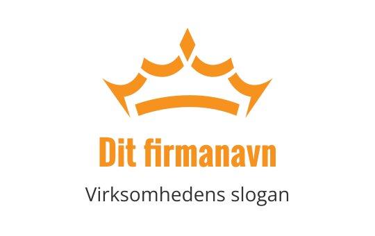 Elegant krone logo design i oransje og svart farger