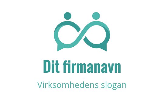 Moderne uendelig logo design med to abstrakte figurer i teal