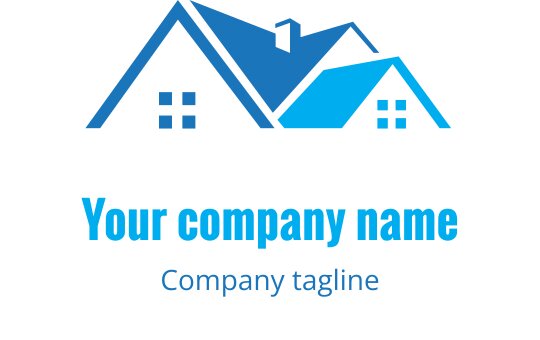 Logo design i teal og cyan med en stilisert taksilhuett