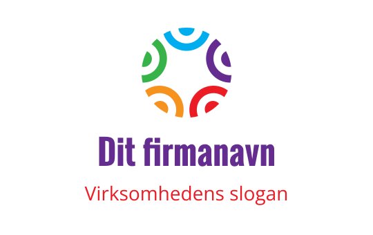 Fargerik sirkulær logo med sammenflettede former og fet tekst