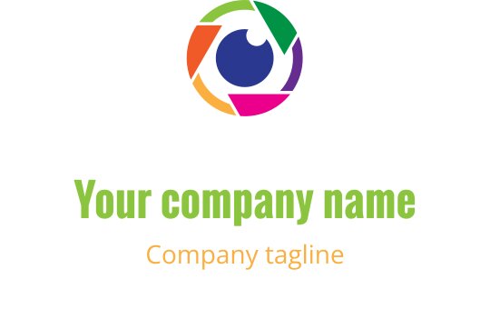 Kreativ logo design med et grønt blad sammenflettet med korall- og røde elementer