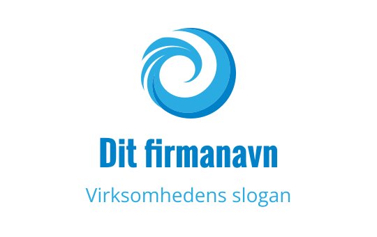 Svirrende blå logo design med et dynamisk bølgemotiv