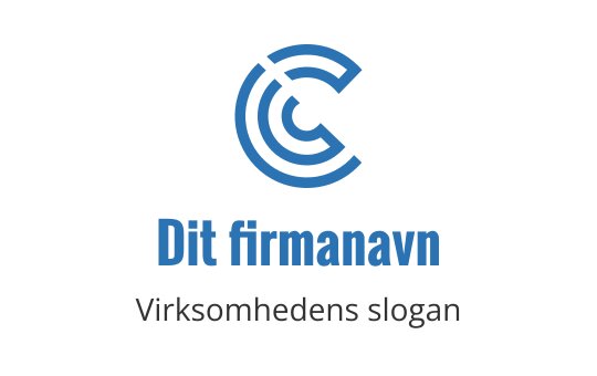 Moderne sirkulær logo med en stilisert bokstav C i blått