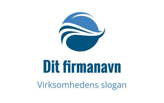 Moderne blå og teal logo design med bølger og sirkulære elementer