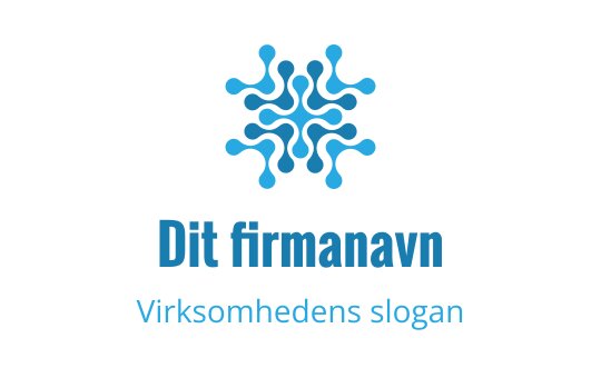 Moderne blå logo med sammenkoblede sirkulære former