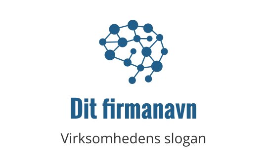Moderne blå hjerne logo design med sammenkoblede noder og linjer