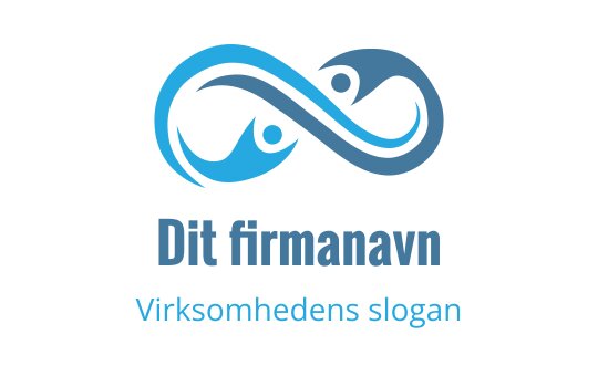 Moderne uendelig logo design med blå og teal abstrakte figurer