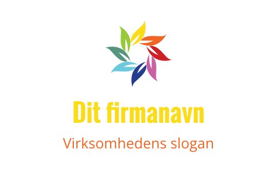 Fargerik bladlogo design arrangert i et sirkulært mønster