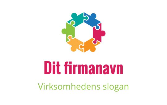 Fargerik puslespillbrikke logo design arrangert i et sirkulært mønster