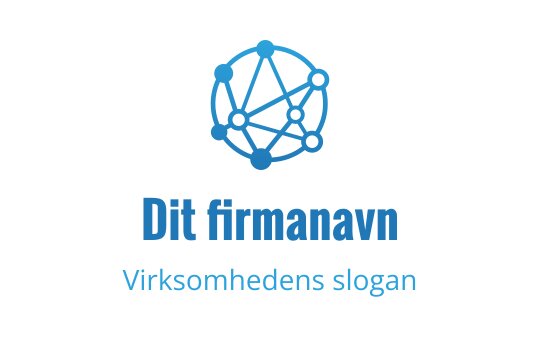 Moderne blå logo med et nettverk av sammenkoblede noder