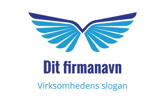 Elegant blå vinge logo design med en moderne, dynamisk følelse