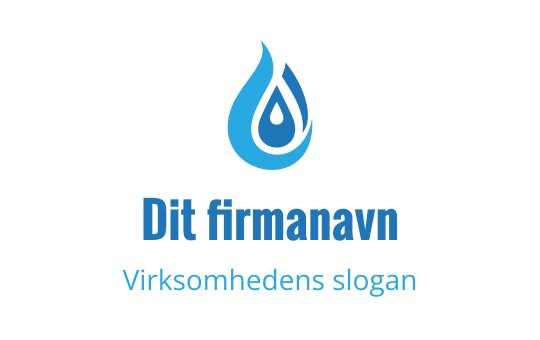 Moderne blå vanndråpe logo design med en strømlinjeformet, buet form