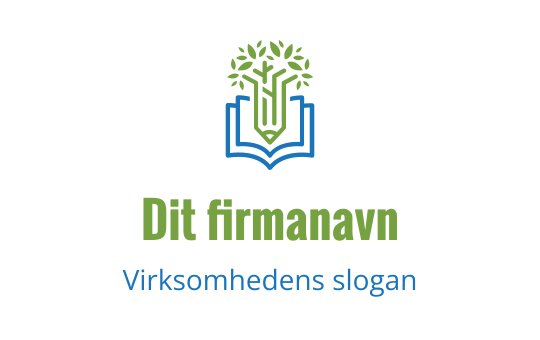 Moderne logo design med et tre som vokser fra en åpen bok