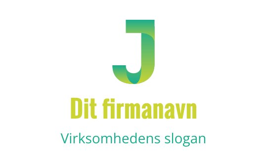 Moderne grønn og blå logo med en stilisert bokstav J