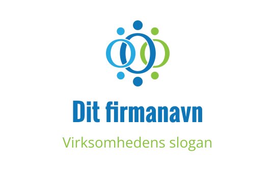 Moderne sammenkoblede sirkler logo design i blå og grønne nyanser