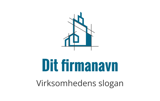 Moderne blå bygning logo design med geometriske linjer og former