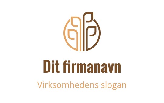 Elegant logo design med et stilisert tre med runde blader