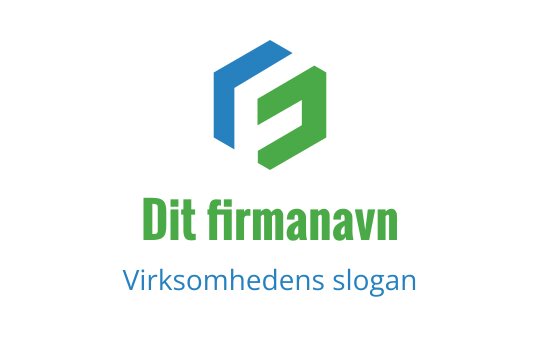 Moderne geometrisk logo design med blå og grønne former