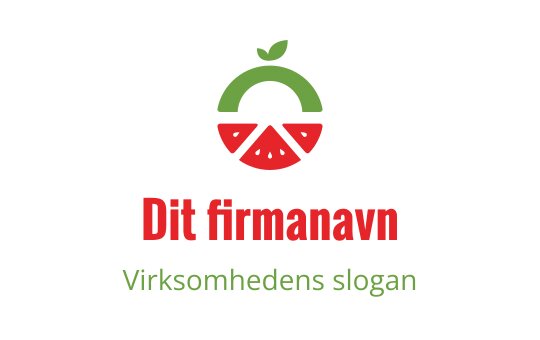 Fargerik logo med en vannmelonbit og et grønt blad