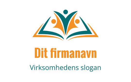 Fargerik logo med abstrakte figurer over en åpen bok