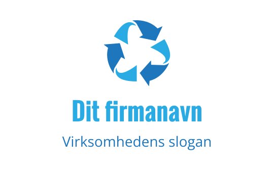 Moderne blå resirkulering logo design med piler som danner en sirkel