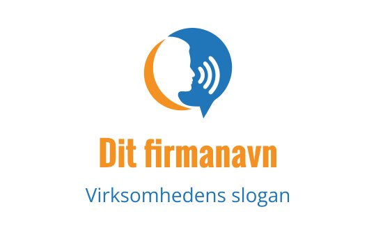 Moderne logo design med profil silhuett og taleboble elementer