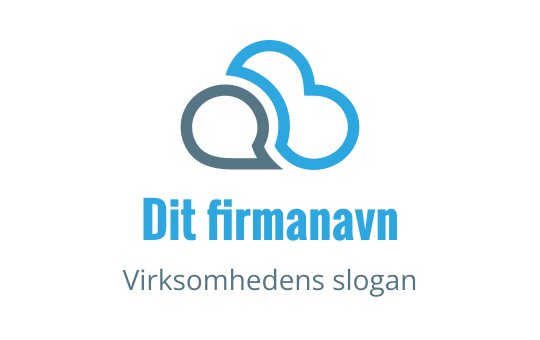 Moderne logo design med overlappende blå talebobler