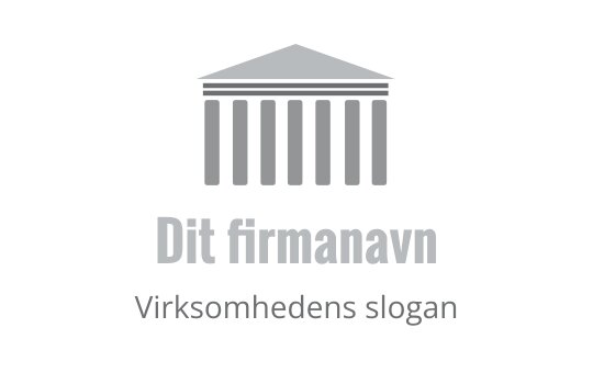 Moderne logo design med en stilisert bygning med søyler