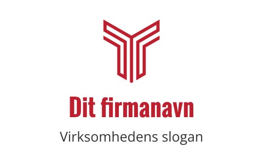 Fet rød logo med en stilisert bokstav T med skarpe vinkler